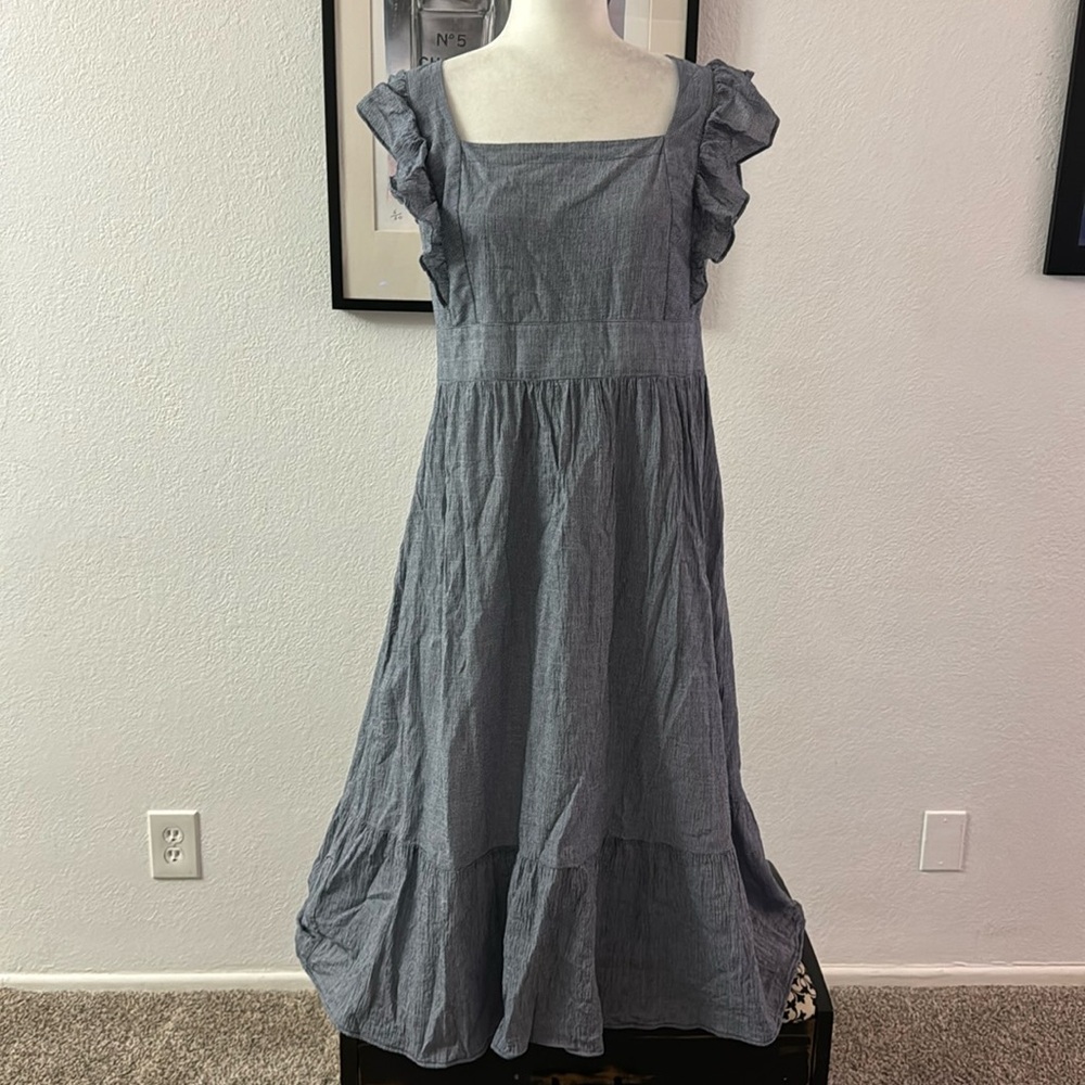 Loft Maxi Gingham Dress